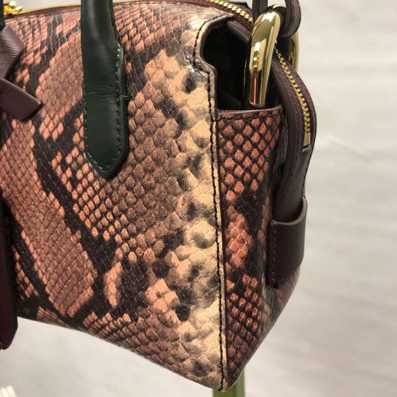 J Crew Mini Harper Snakeskin Embossed Leather Bag - Picture 8 of 8